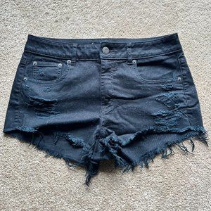 Women's AE black jean shorts, size 10